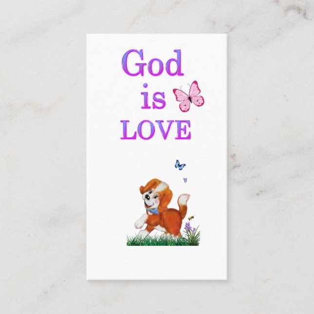 God is Love Business Card (Front)