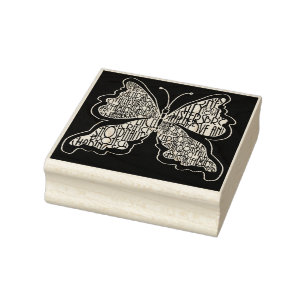 God is Love Butterfly Stamp