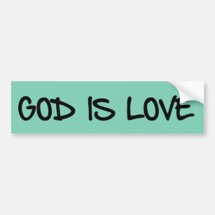 God is Love Christian Bumper Sticker