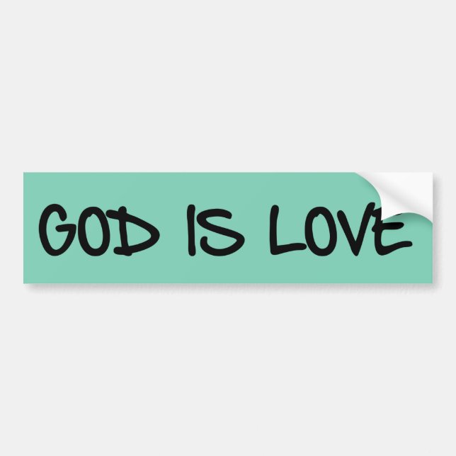 God is Love Christian Bumper Sticker (Front)