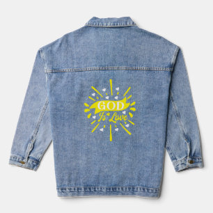 God Is Love Christian Denim Jacket