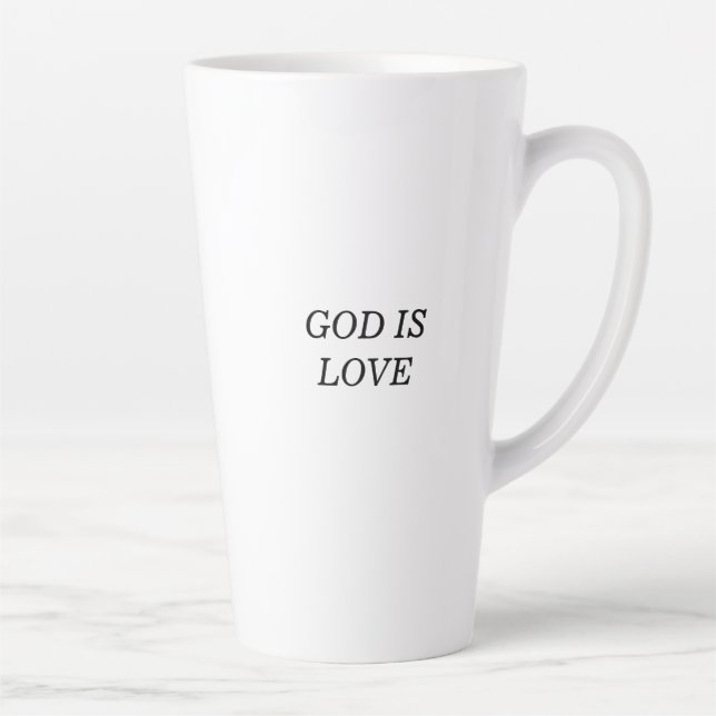 GOD IS LOVE Christian Faith Quote Latte Mug (Right)