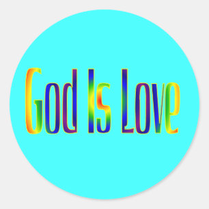 God Is Love Classic Round Sticker