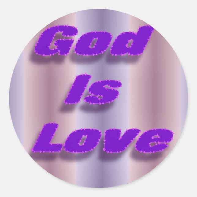 God is Love Classic Round Sticker (Front)
