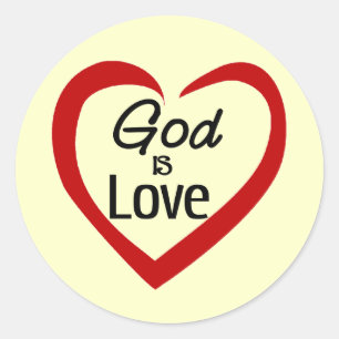 God is Love Classic Round Sticker