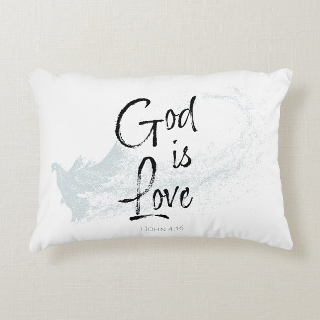 God is Love Decorative Cushion (Front)