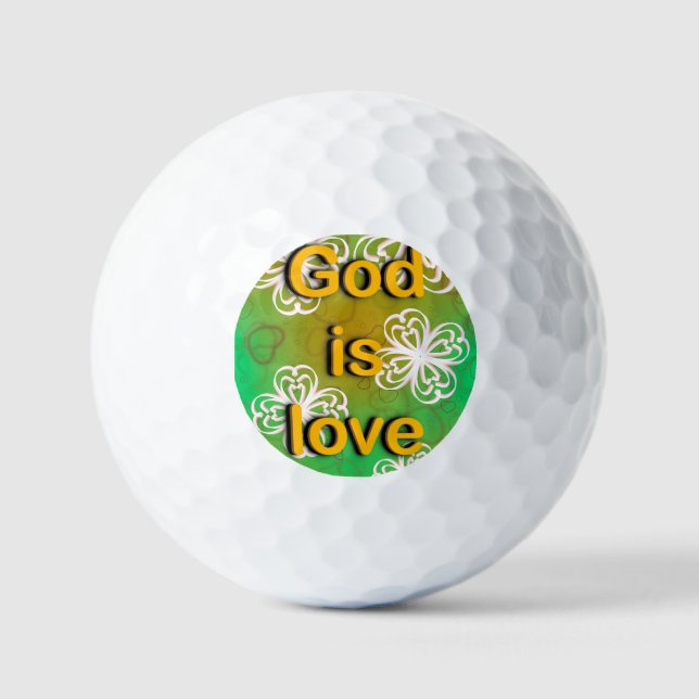 God is love  golf balls (Front)
