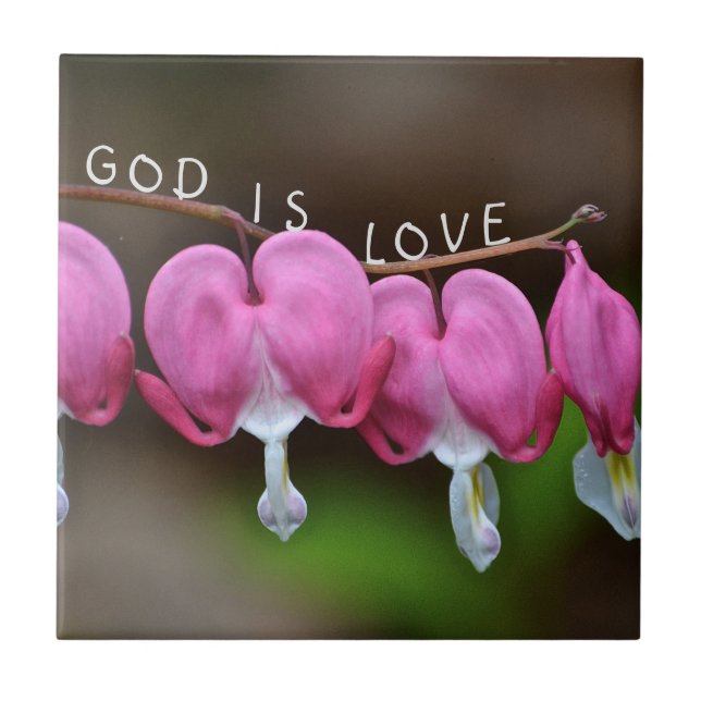 God Is Love Heart Tile (Front)