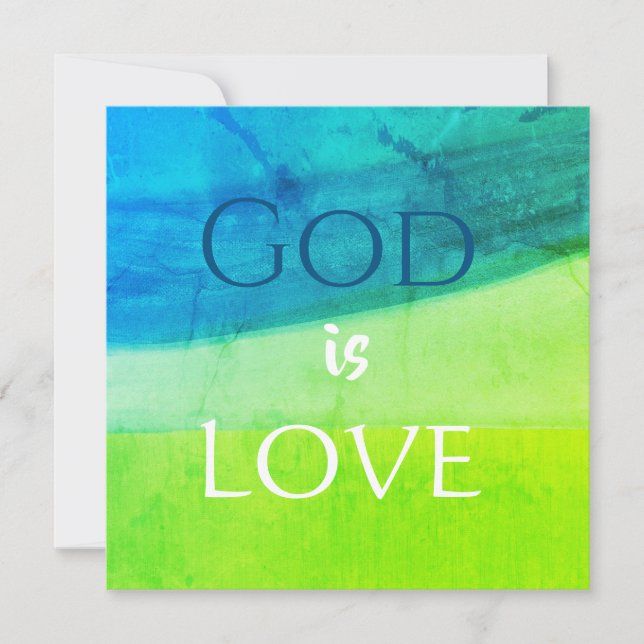 God is Love Inspirational Card (Front)