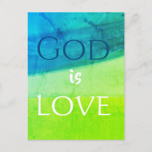 God is Love Inspirational Holiday Postcard