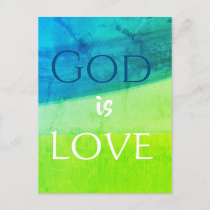 God is Love Inspirational Postcard