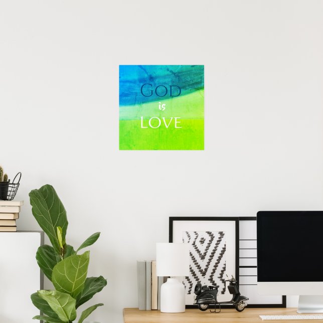 God is Love Inspirational Poster (Home Office)