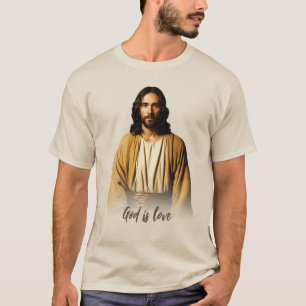 God Is love Jesus Christ Religious quote T-Shirt