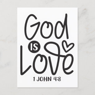 God is love Jesus love hope joy bible verses Postcard