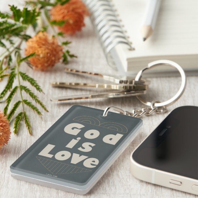 God is Love Key Ring (Front Right)