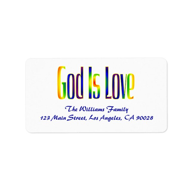 God Is Love Label (Front)
