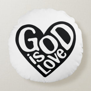 God is Love Like Jesus Quotes God Art Love Art Quo Round Cushion