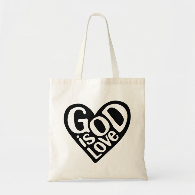 God is Love Like Jesus Quotes God Art Love Art Quo Tote Bag (Front)