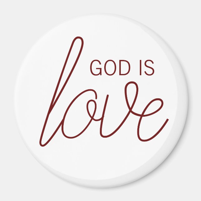 God Is Love Modern Christian Magnet (Front)