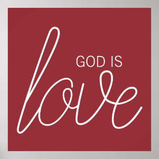 God Is Love Modern Christian Poster