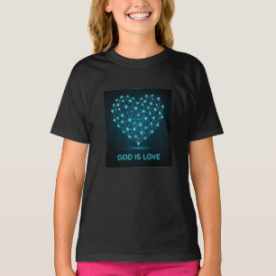 God Is Love Modern Geometric Heart Christian Shirt