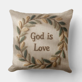 God Is Love Pillow – Christian Home Decor