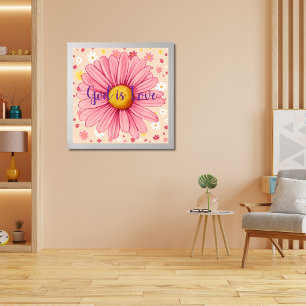 God is Love Pink Spiritual Bible Quote Poster