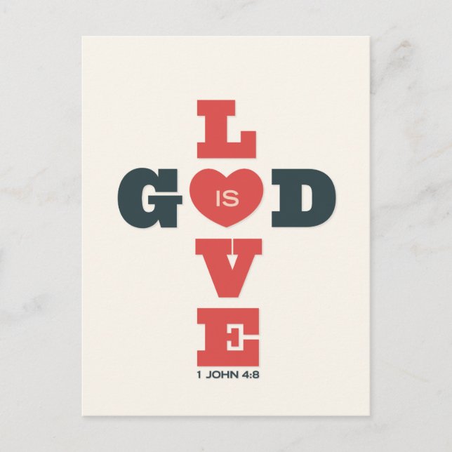 God is Love Postcard (Front)