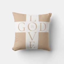 God Is Love Quote Christian Tan and White