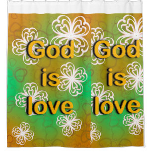 God is love shower curtain