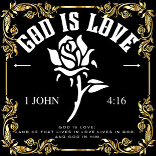 God is Love Square Sticker