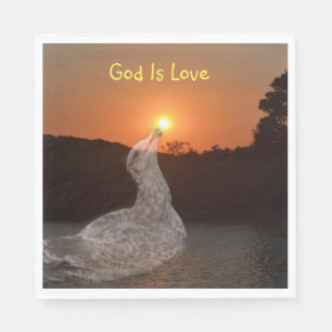 God Is Love Sunset Napkin
