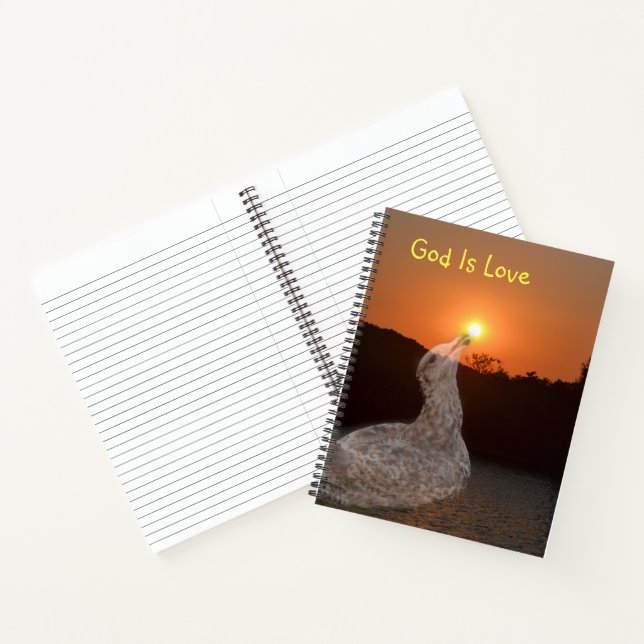 God Is Love Sunset Notebook (Inside)
