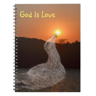 God Is Love Sunset Notebook