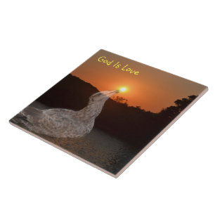God Is Love Sunset Tile