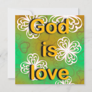 God is love  thank you card