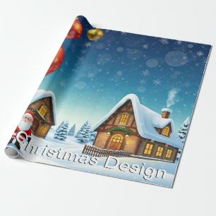 God Is Love" Winter Snow Scene - Christian Christm Wrapping Paper