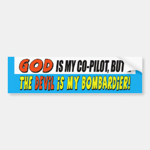 God Is My Co-Pilot Bumper Sticker
