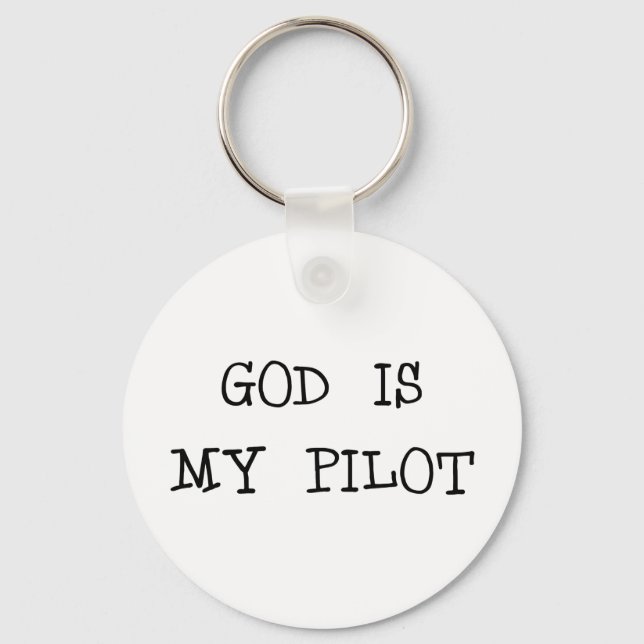 God Is My Pilot Key Ring (Front)