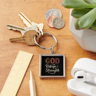 GOD IS MY REFUGE KEY RING