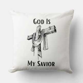 God Is My Saviour Bible Christian-Themed Cushion