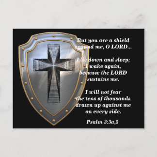 God is My Shield Postcard