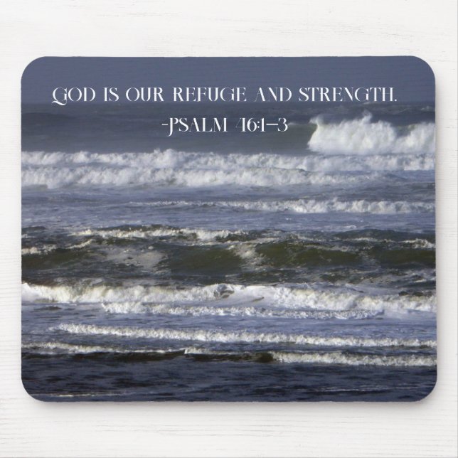 God is my strength and defence:  Exodus 15:1–4 Mouse Mat (Front)