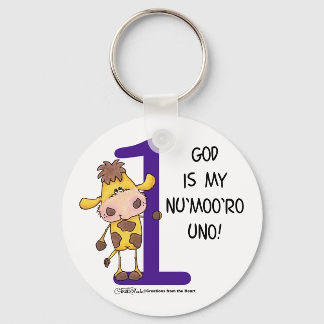 God is Nu'moo'ro Uno! Key Ring (Front)