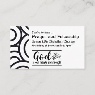 God is our Refuge and Strength Church Event Business Card