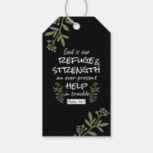 'God is Our Refuge and Strength' Psalm 46:1 Gift Tags