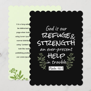 'God is Our Refuge and Strength' Psalm 46:1 Holiday Card