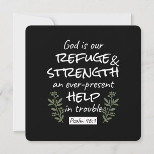 'God is Our Refuge and Strength' Psalm 46:1 Holiday Card