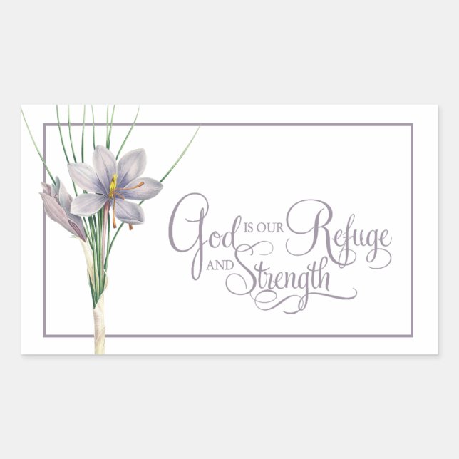 God is our Refuge and strength  Rectangular Sticker (Front)