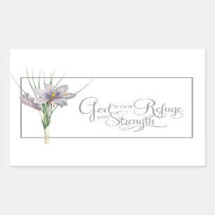 God is our Refuge and strength  Rectangular Sticker